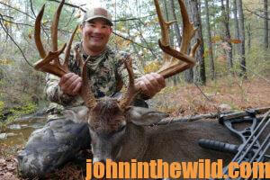 BJ Davis with a downed deer