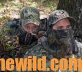 Two hunters on the lookout for gobblers