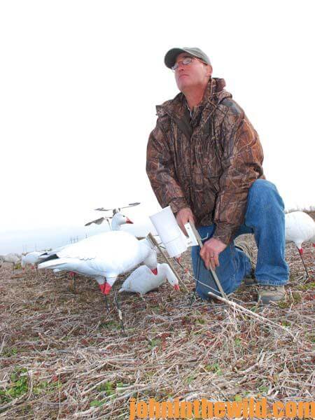 How John Gordon Sets-Up for Snow Geese During Mississippi’s Conservation Season in February 1