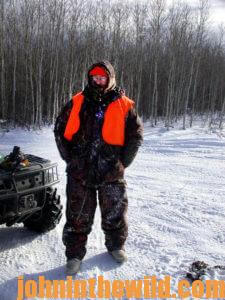 Bucky Hauser hunts in the frigid Canada weather