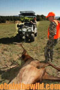 Hunters retrieving elk