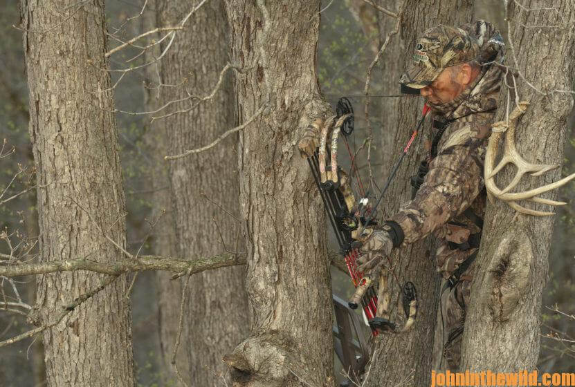 A hunter prepares to shoot