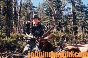 Elk hunter, Wayne Carlton, with one of his trophies.