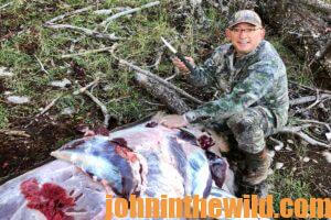 Ralph Ramos with an elk he took