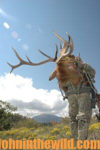 Hunter with a trophy head