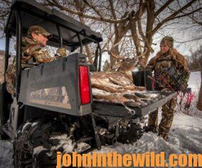 Dr. Grant Woods and his friend with a deer trophy