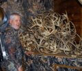 Dr. Robert Sheppard with his deer rack collection