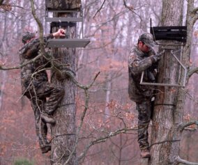 Ronnie Groom and his friend deer hunting