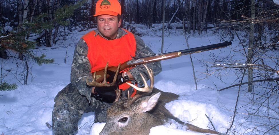 Dr. Billy Hillestad and his rifle deer trophy