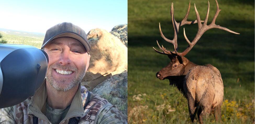 Elk hunter and elk