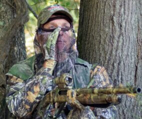 Rifle turkey hunter calling