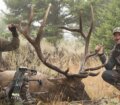 Deer hunters and their trophy