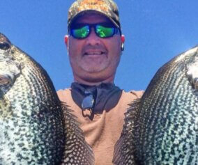 Crappie fisherman with his catches